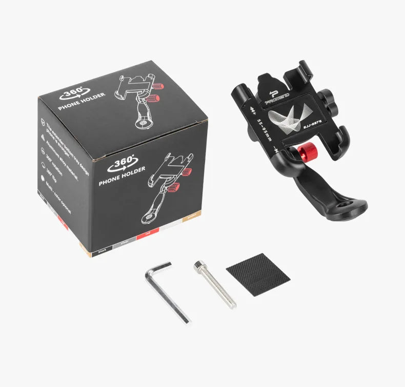 Soporte de Teléfono para Bicicleta y Moto, Aluminio, Ajustable