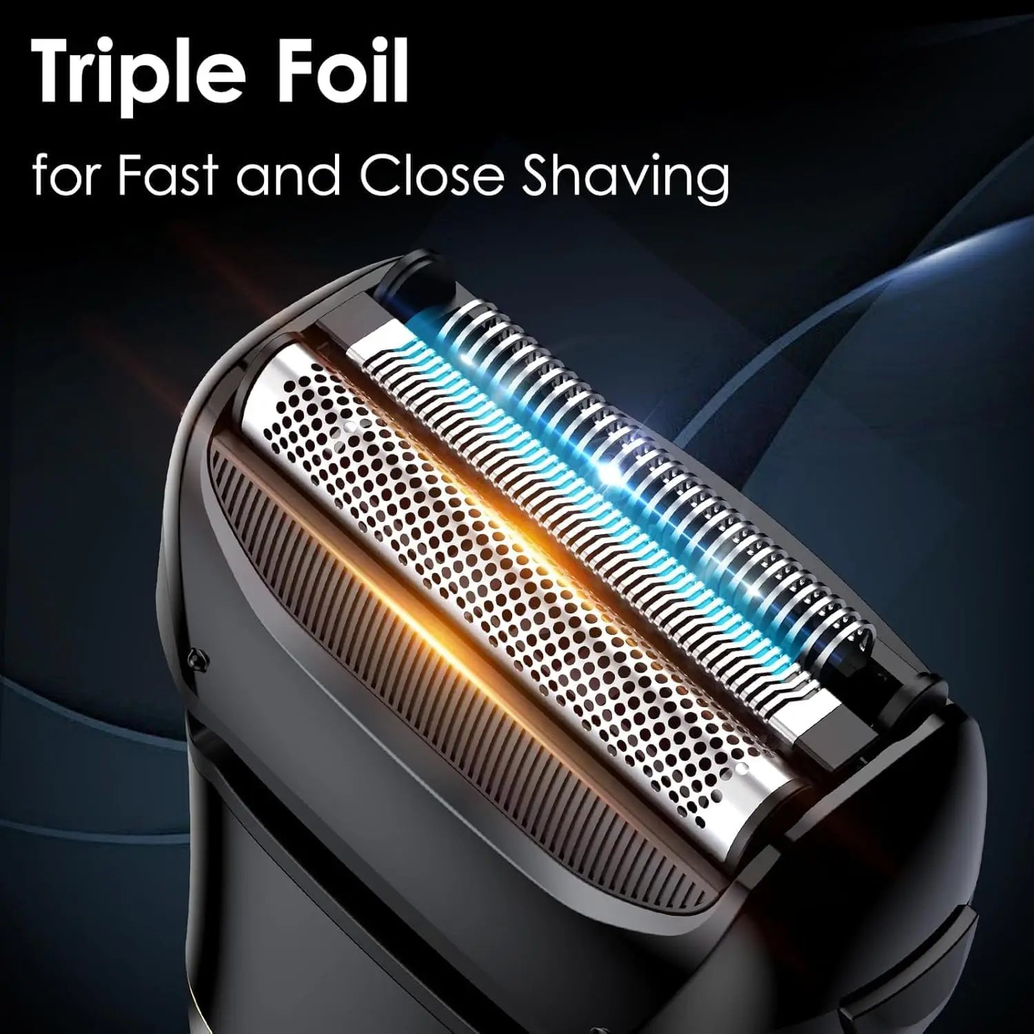    Maquinilla de afeitar eléctrica para hombres, afeitadora de lámina impermeable recargable inalámbrica con pantalla LED para afeitadoras de barba