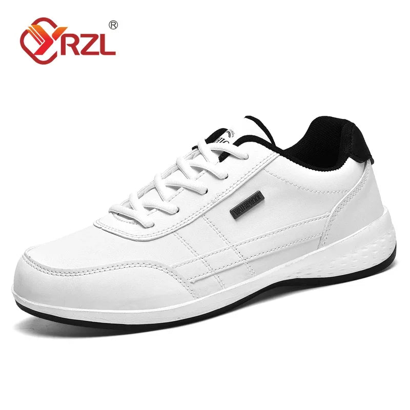 Zapatillas Impermeables de Cuero para Hombre Antideslizante