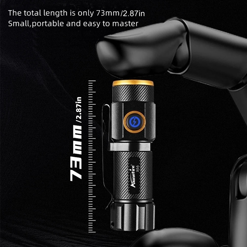 Linterna LED Recargable USB de Alto Brillo para Exteriores