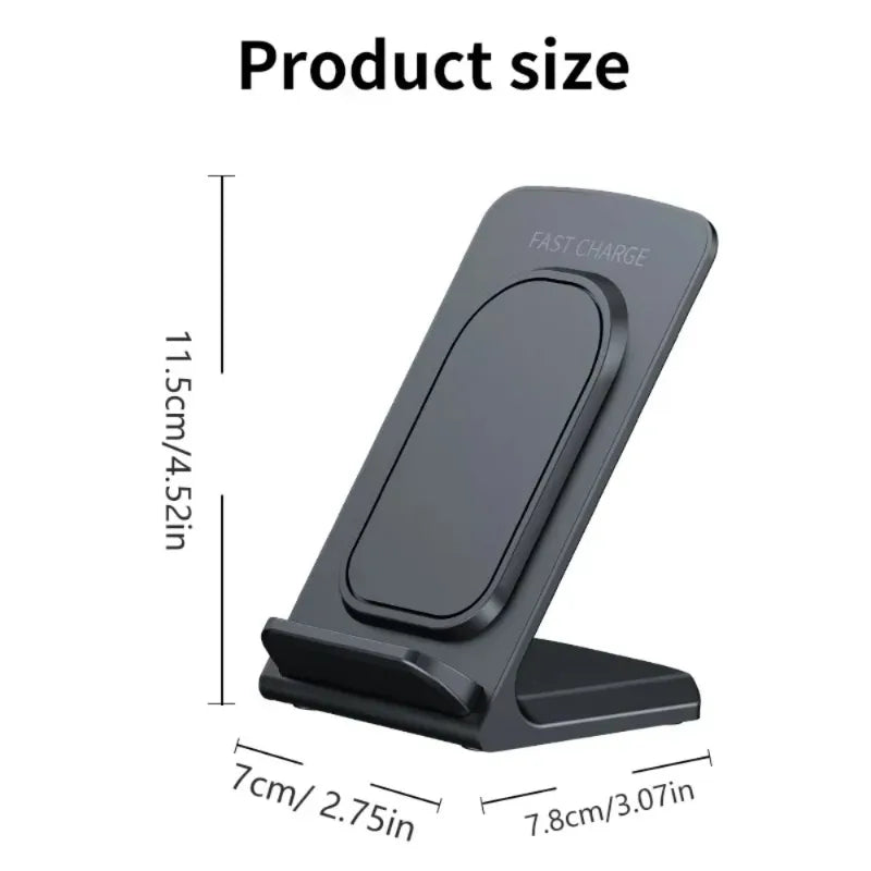 Base de Carga Inalámbrica para Escritorio, Soporte para Teléfono, Compatible con iPhone 17~12, Samsung S25 S24, Xiaomi, Estación de Carga Rápida para Smartphone