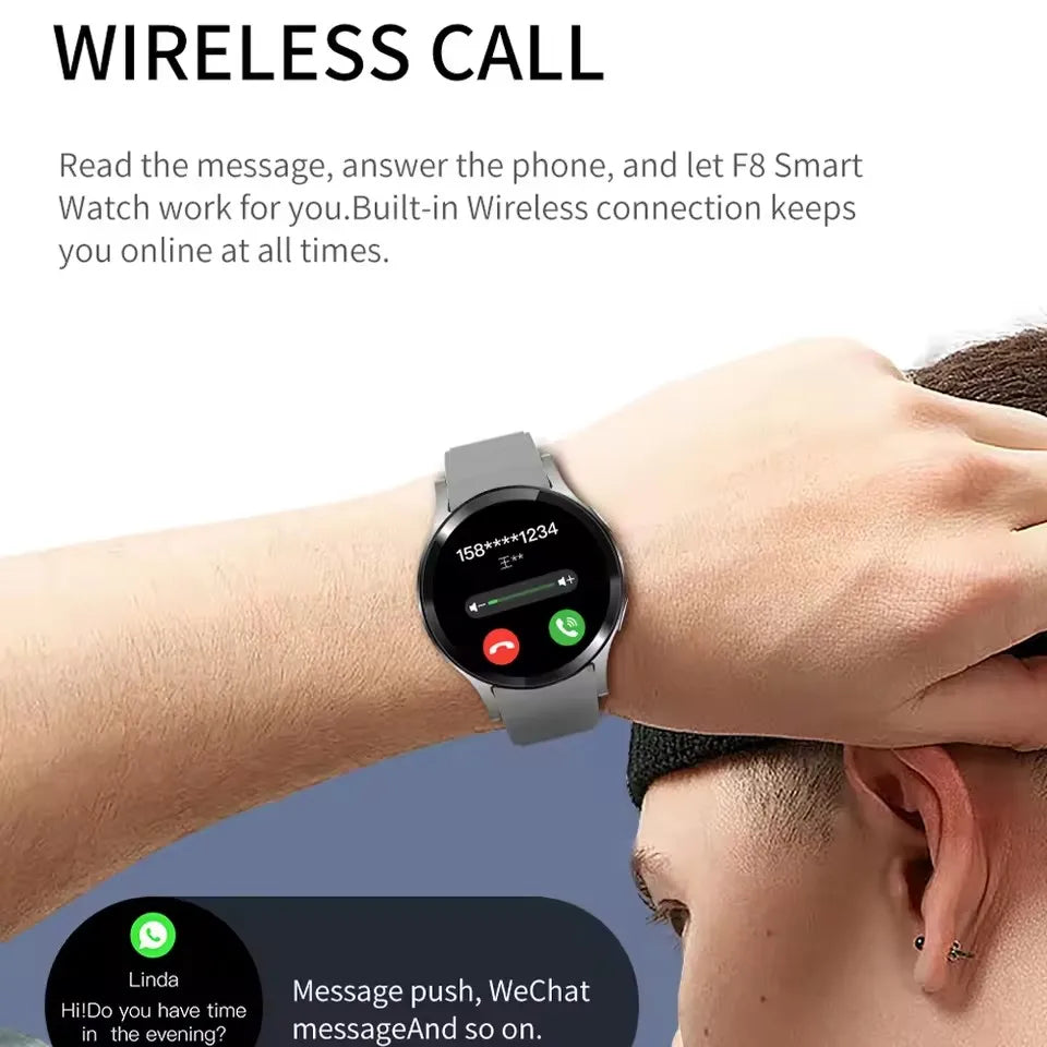 Pro nuevas mujeres delicadeza Bluetooth llamada reloj inteligente seguimiento de salud Bluetooth llamada despertador relojes inteligentes hombres Smartwatch deportes