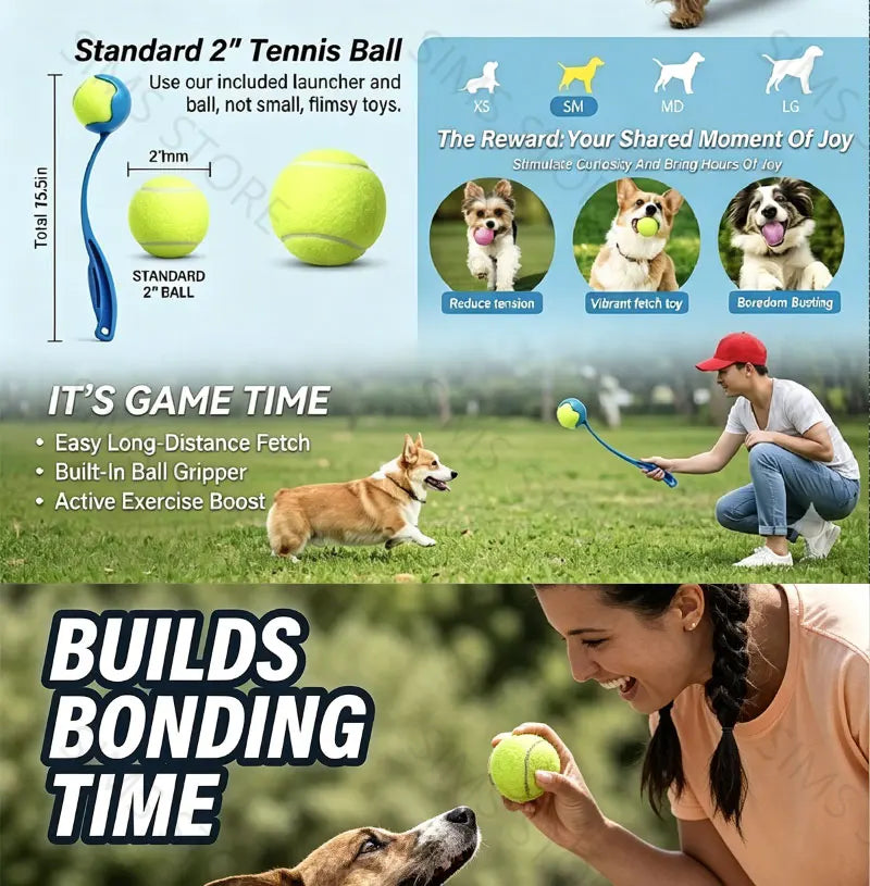 Lanzador de Pelotas Portátil para Perros, Juguete Interactivo para Lanzar Pelotas de Tenis, para Entrenamiento de Cachorros al Aire Libre, Venta al Por Mayor