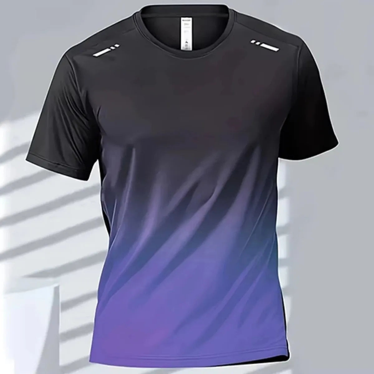Camiseta Degradada para Hombre, Cuello Redondo, Secado Rápido
