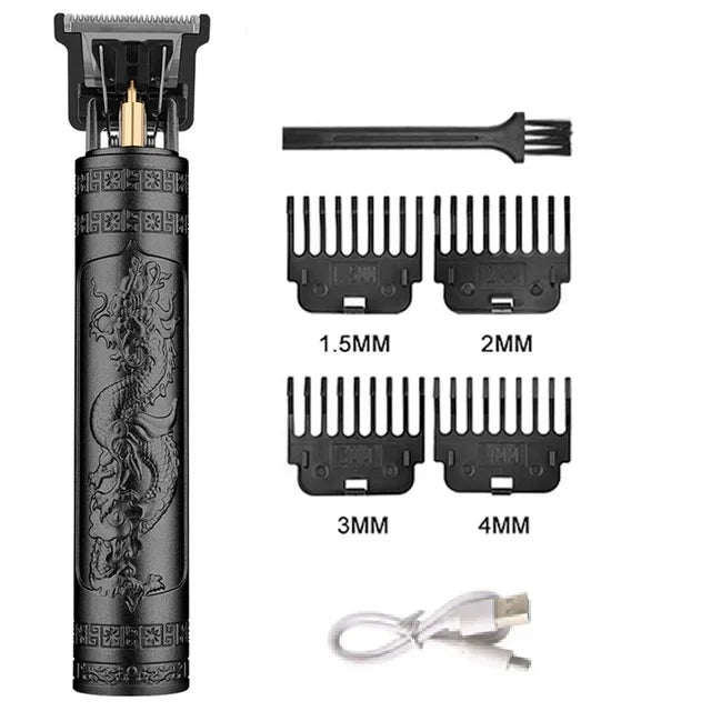 Cortadora de Pelo Recargable por USB, Profesional, Portátil, Diseño Vintage, Recortadora de Barba