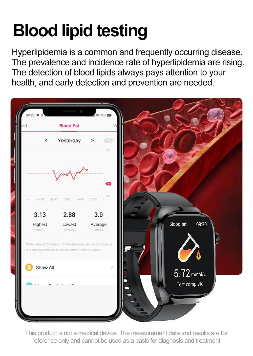 Reloj Inteligente ECG Presión Arterial Bluetooth