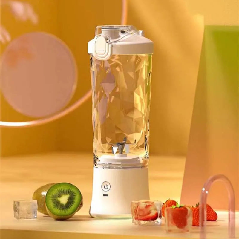 Licuadora Portátil USB con Vaso Mezclador para Batidos y Hielo