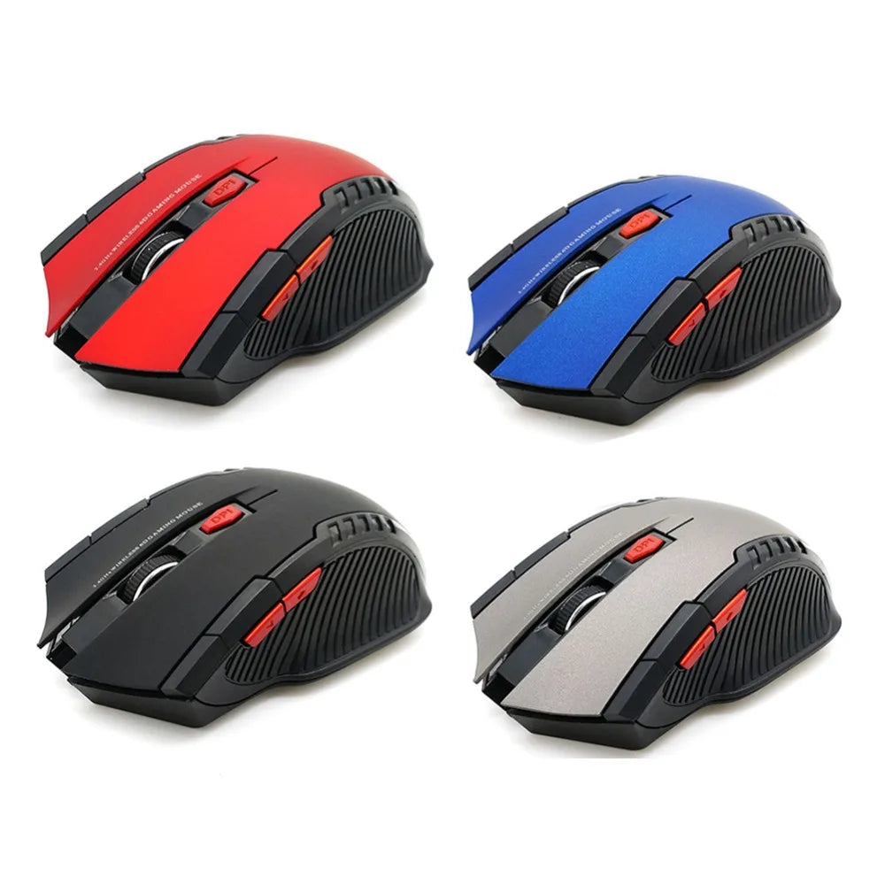 Ratón Inalámbrico 113, Ratón Óptico Inalámbrico de 2.4GHz con Receptor USB, Ratón Inalámbrico Portátil de 6 Botones para Computadoras Portátiles