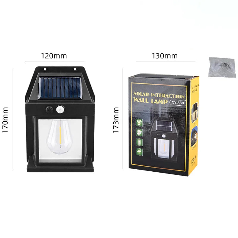 Lámpara Solar de Pared Impermeable para Jardín y Exteriores