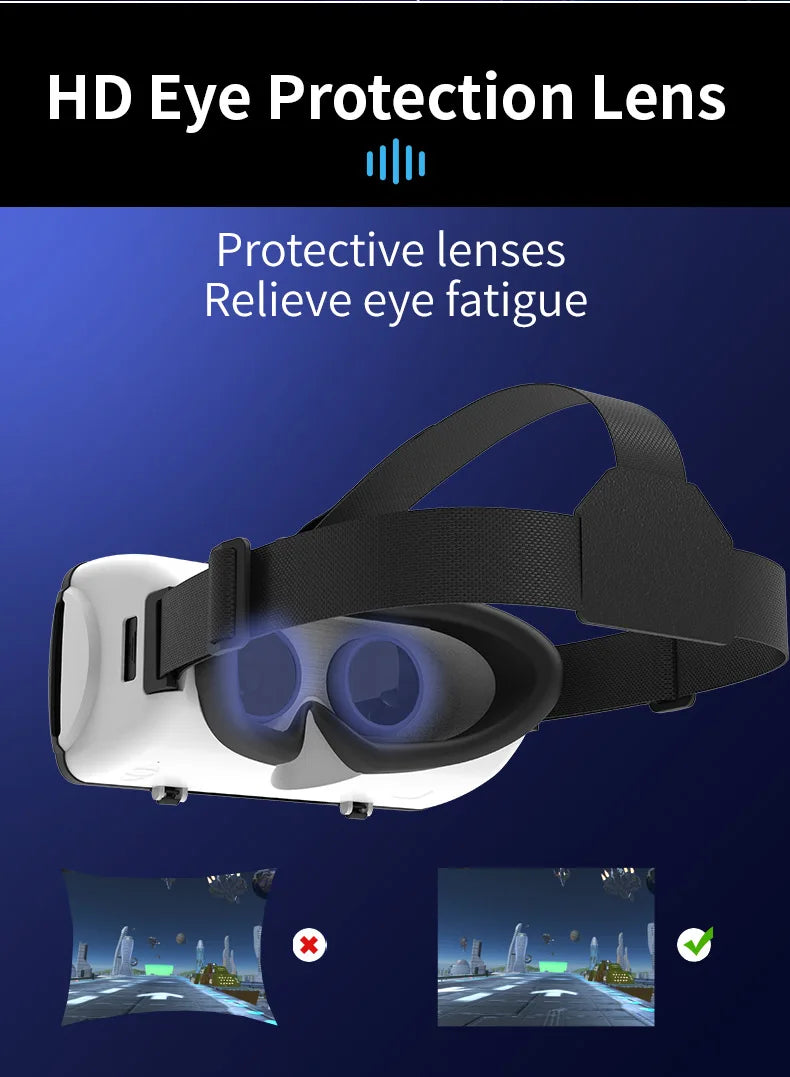 Gafas de Realidad Virtual 3D para Teléfono Móvil, Casco con Lentes para Smartphone, Dispositivo de Realidad Virtual, Visor para Celular