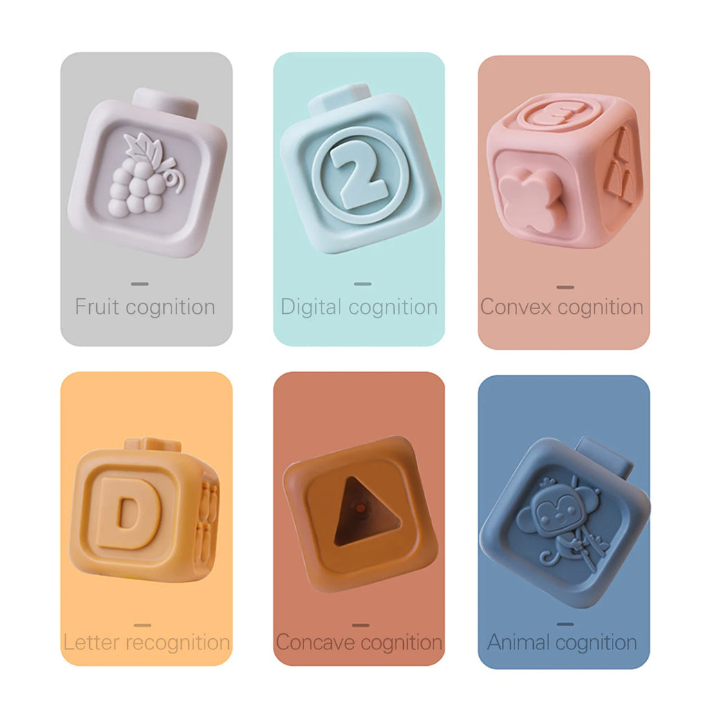 Bloques de Construcción Montessori de Silicona para Bebés