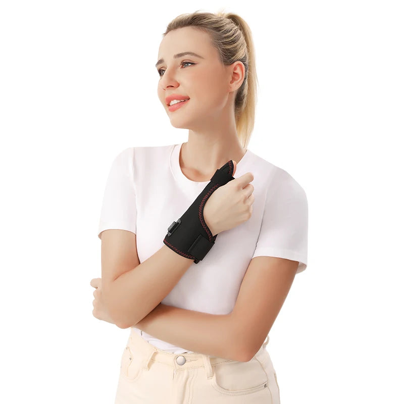 Soporte Eléctrico Térmico para Pulgar y Muñeca con Masaje, Almohadilla Calefactora para Dedos, Estabilizador de Pulgar para Alivio del Túnel Carpiano, Masajeador de Dedos