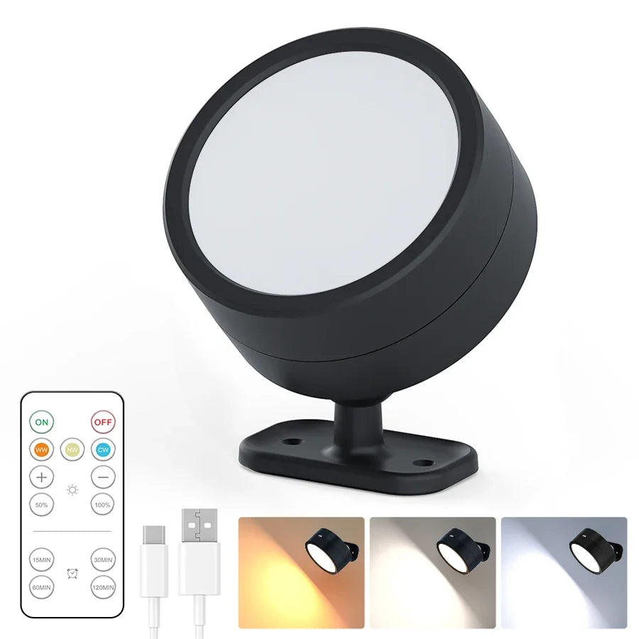 Foco LED Inalámbrico de Pared con Luz Nocturna