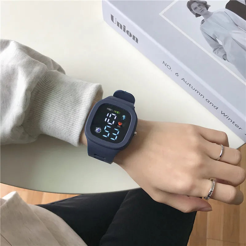 Reloj Deportivo Digital LED Cuadrado Unisex