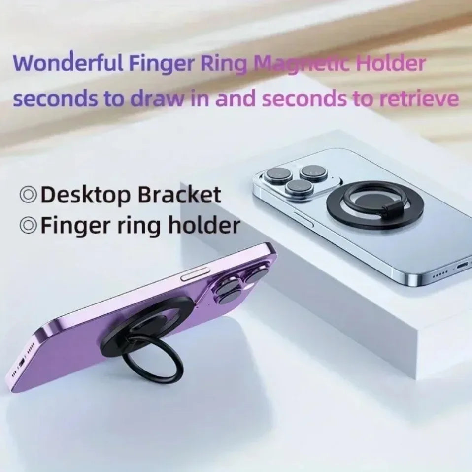 Soporte Magnético para Teléfono de Coche con Anillo, Soporte de Imán Potente y Abrebotellas para Magsafe iPhone 17 16 15 14 13 12 Pro Max