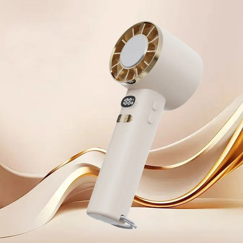 Ventilador de mano de alta velocidad con pantalla digital
