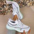 Zapatillas Informales de Lona para Mujer con Cordones