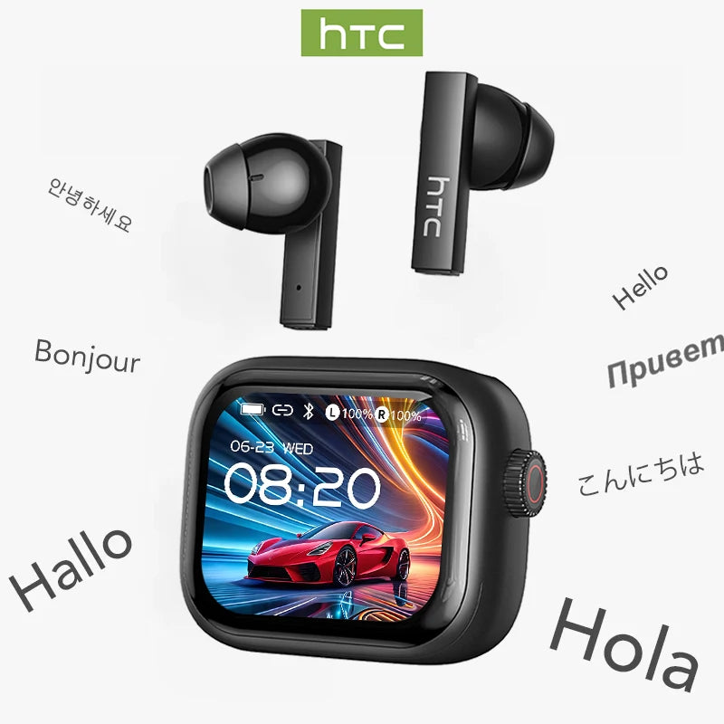 Auriculares TWS Bluetooth con Pantalla Táctil y Traductor IA