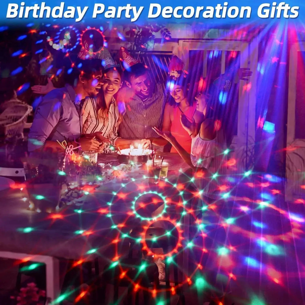 Luz LED Estroboscópica RGB con Control Remoto para Fiestas