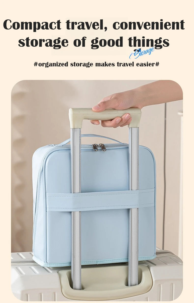 Bolsa de Maquillaje de Viaje para Mujer, Gran Capacidad, Impermeable, Organizador de Cosméticos con Abertura Amplia, Soporte para Brochas Independiente, Fácil Acceso