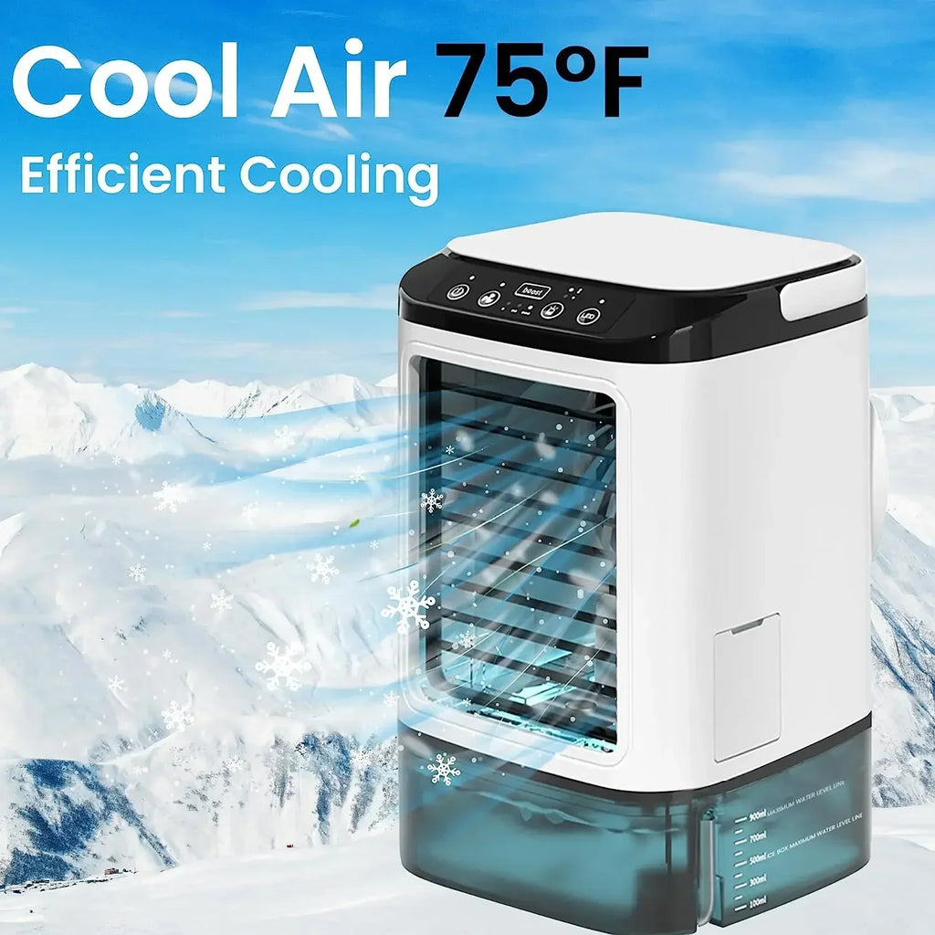 Ventilador de Escritorio con Atomización Ultrasónica Dual