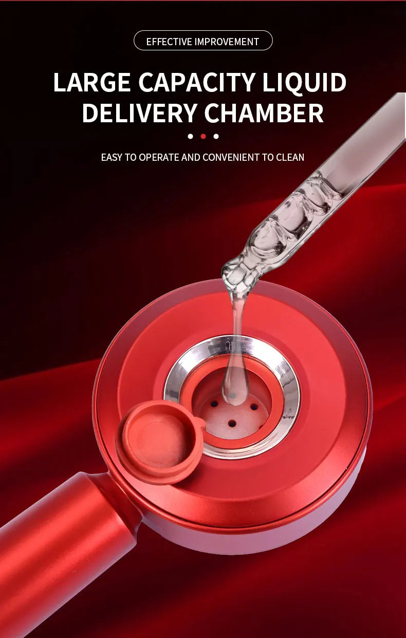 Peine de masaje con vibración eléctrica, terapia de luz roja, masaje para el crecimiento del cabello, cepillo para el cuero cabelludo, aplicador de aceite líquido anticaída, cuidado del cabello