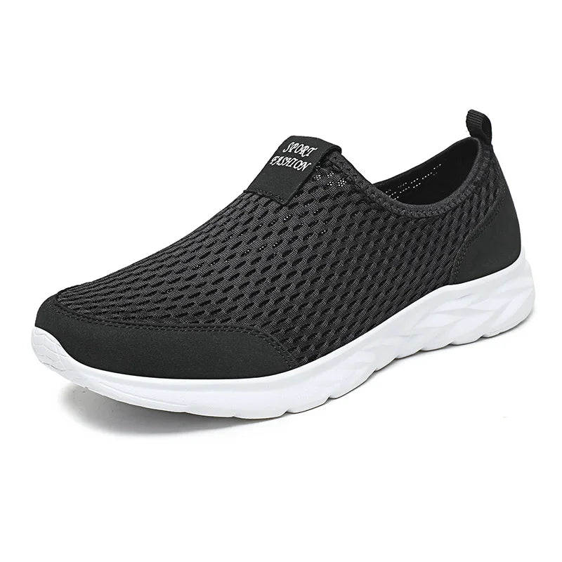 Zapatillas de deporte para hombre, zapatos informales transpirables para hombre, mocasines antideslizantes para exteriores para caminar, tenis ligeros a la moda para hombre, envío gratis