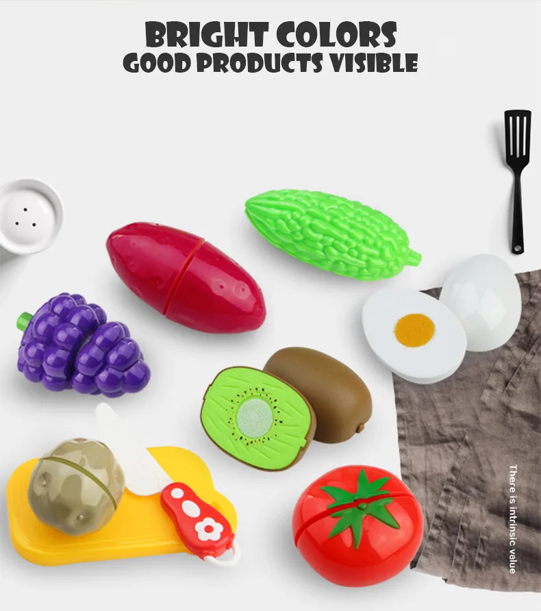 Juego de Corte de Frutas y Verduras para Niños Set de Cocina