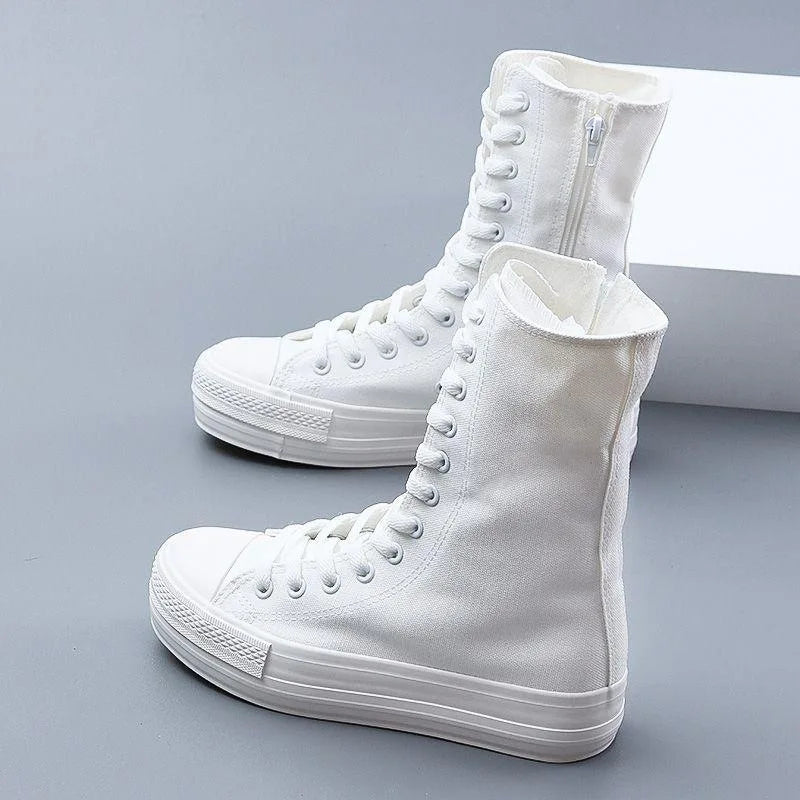 Zapatillas de Lona para Mujer con Caña Alta