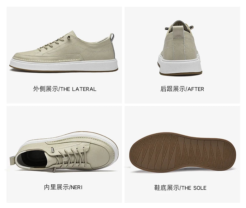 Zapatos de cuero genuino para hombre de marca, cómodas plantillas de suela blanda, zapatos Oxford informales para hombre, calzado deportivo para exteriores