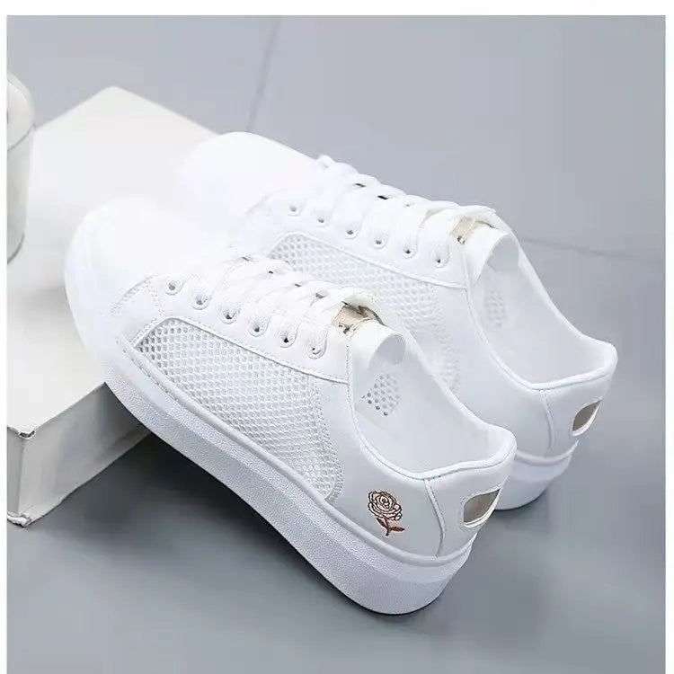 Zapatillas Bordadas con Flores para Mujer | Cuero PU Transpirable