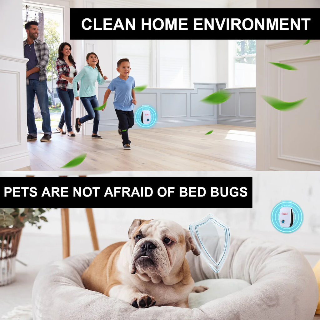 Repelente ultrasónico de plagas enchufable, control electrónico de insectos, repelente de mosquitos para el hogar, repelente de ratones, hormigas, arañas, cucarachas
