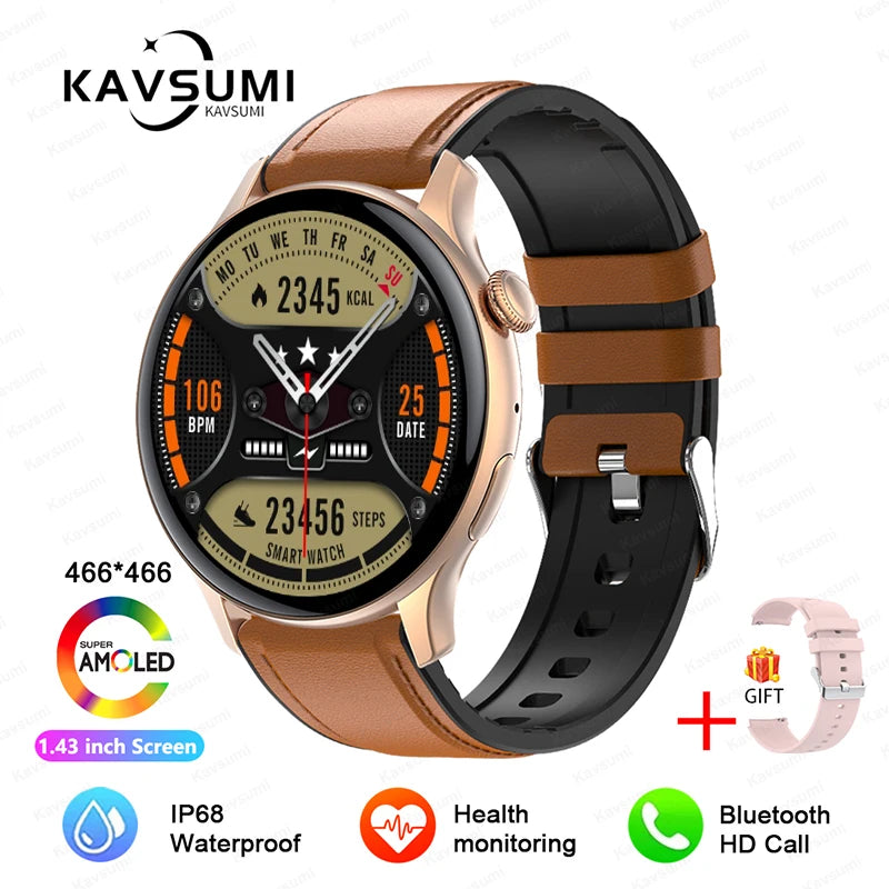 Reloj Inteligente NFC para Mujer con AMOLED, GPS y Llamadas Bluetooth
