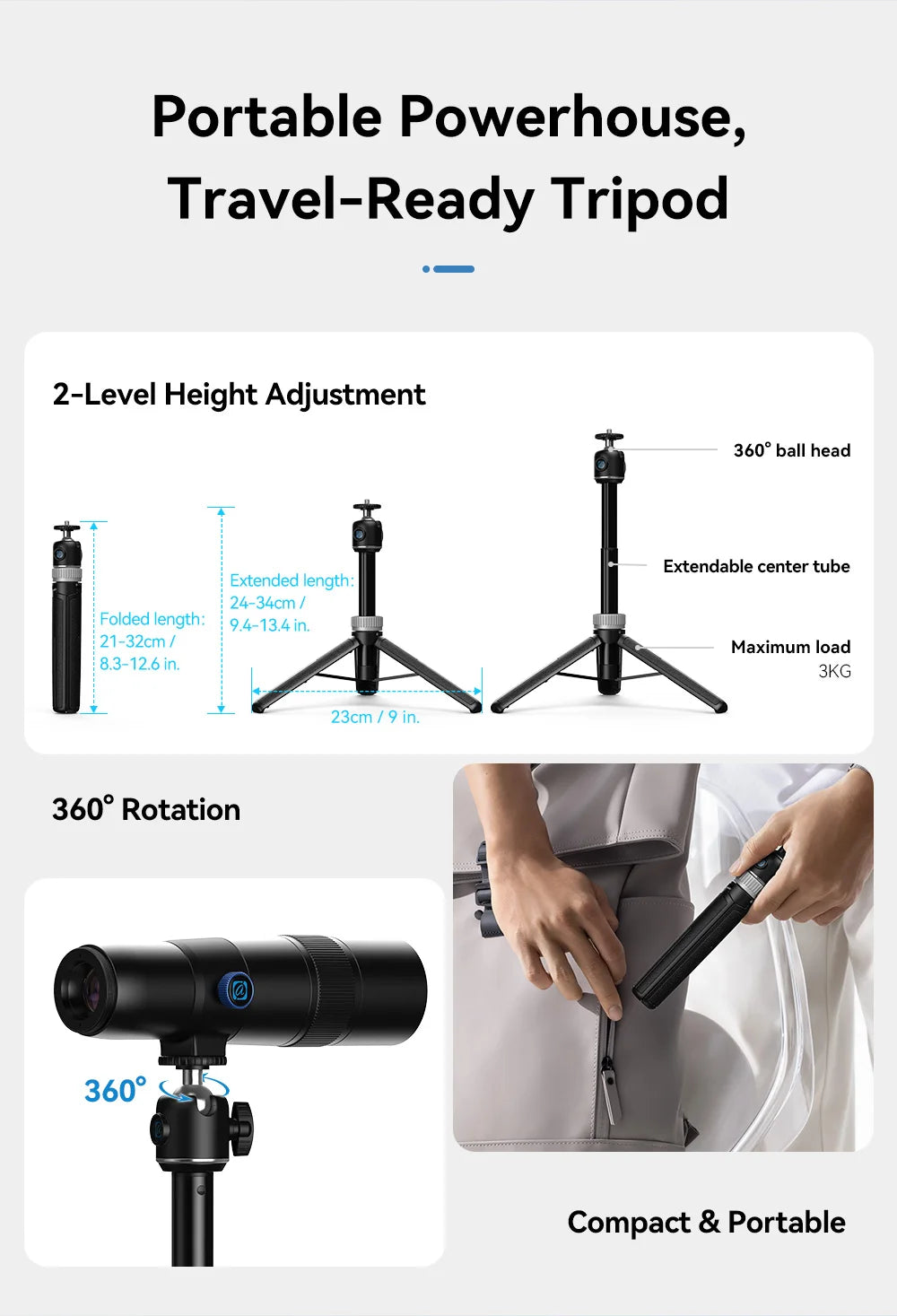 Lente Teleobjetivo Monocular APEXEL 30x para Smartphone con Trípode