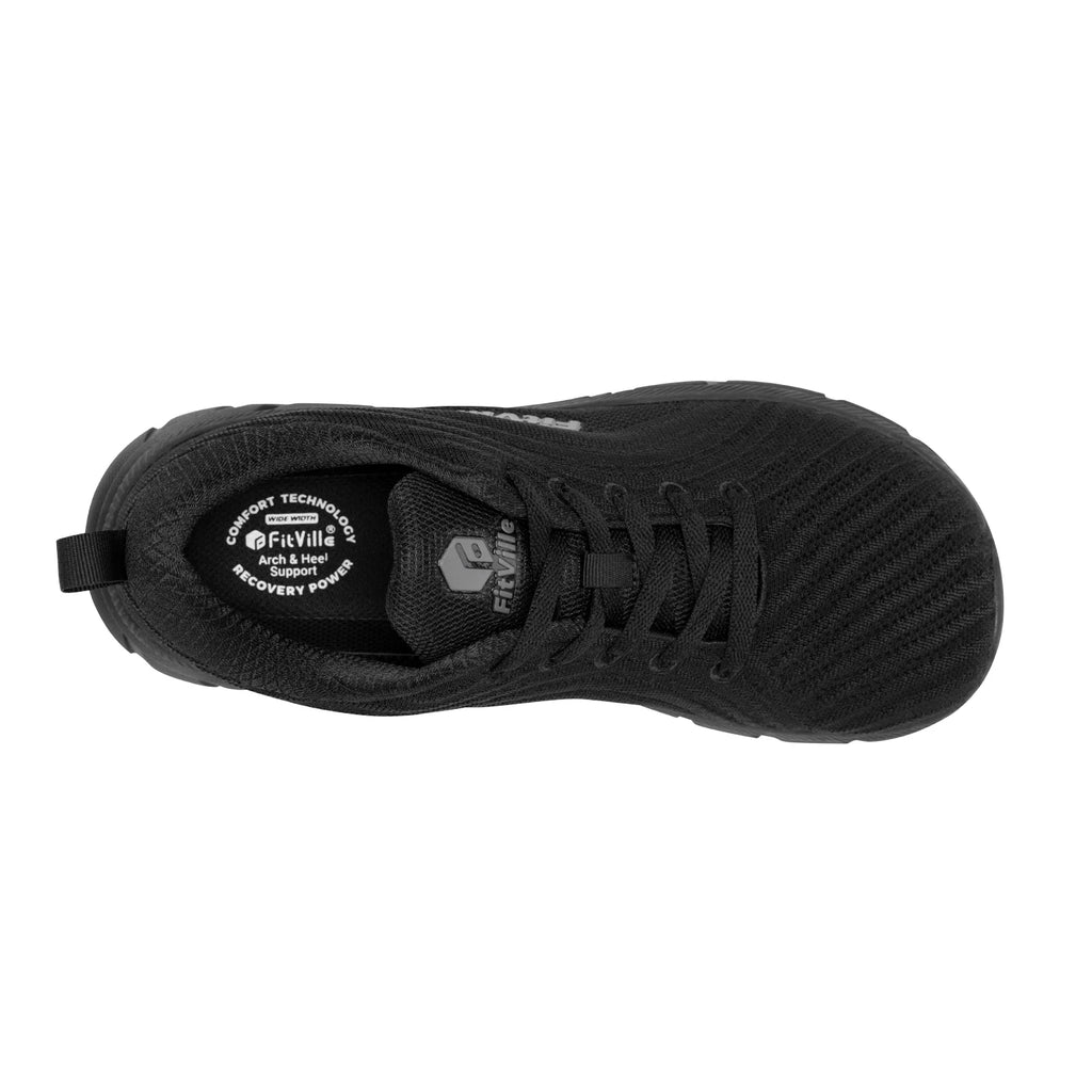 Zapatos FitVille con puntera ancha para mujer, transpirables, de ajuste amplio, ligeros para pies hinchados, con amortiguación para aliviar el dolor.
