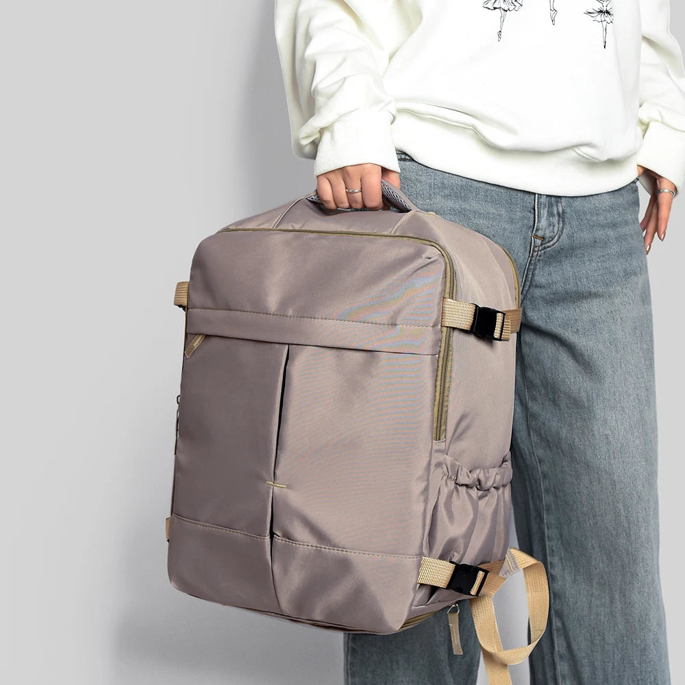 2 Piezas 180 °     Conjunto de Mochila y Bolso Tote de Apertura Total, Equipaje de Mano de Gran Capacidad Aprobado por Aerolíneas para Viajes y Uso Diario