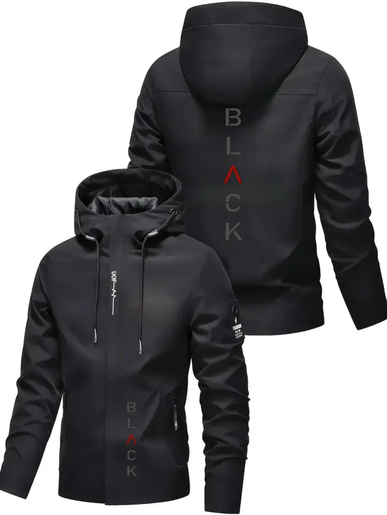 Chaqueta de Moto para Hombre con Capucha, Cortavientos, 4 Estaciones