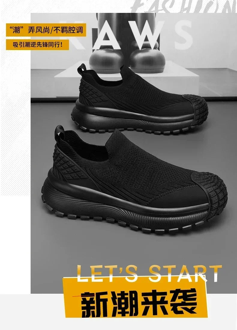 Zapatos planos ligeros de marca informales transpirables para hombre, zapatillas cómodas de moda, zapatos de hombre de talla grande