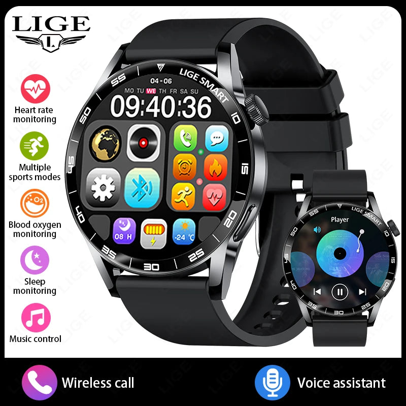 LIGE Reloj Inteligente HD 1.38 Bluetooth