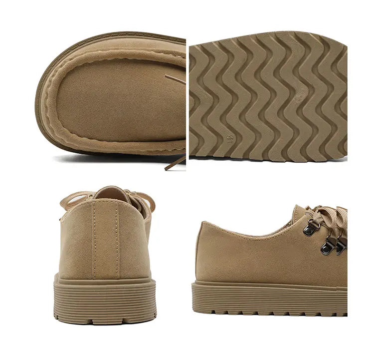 Zapatos descalzos con punta ancha para hombre, calzado informal retro clásico, zapatos ligeros para deportes al aire libre, zapatos para caminar, zapatos de trabajo de suela gruesa de color caqui