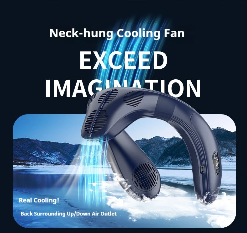 Ventilador de Cuello Portátil con Semiconductor Sin Aspas