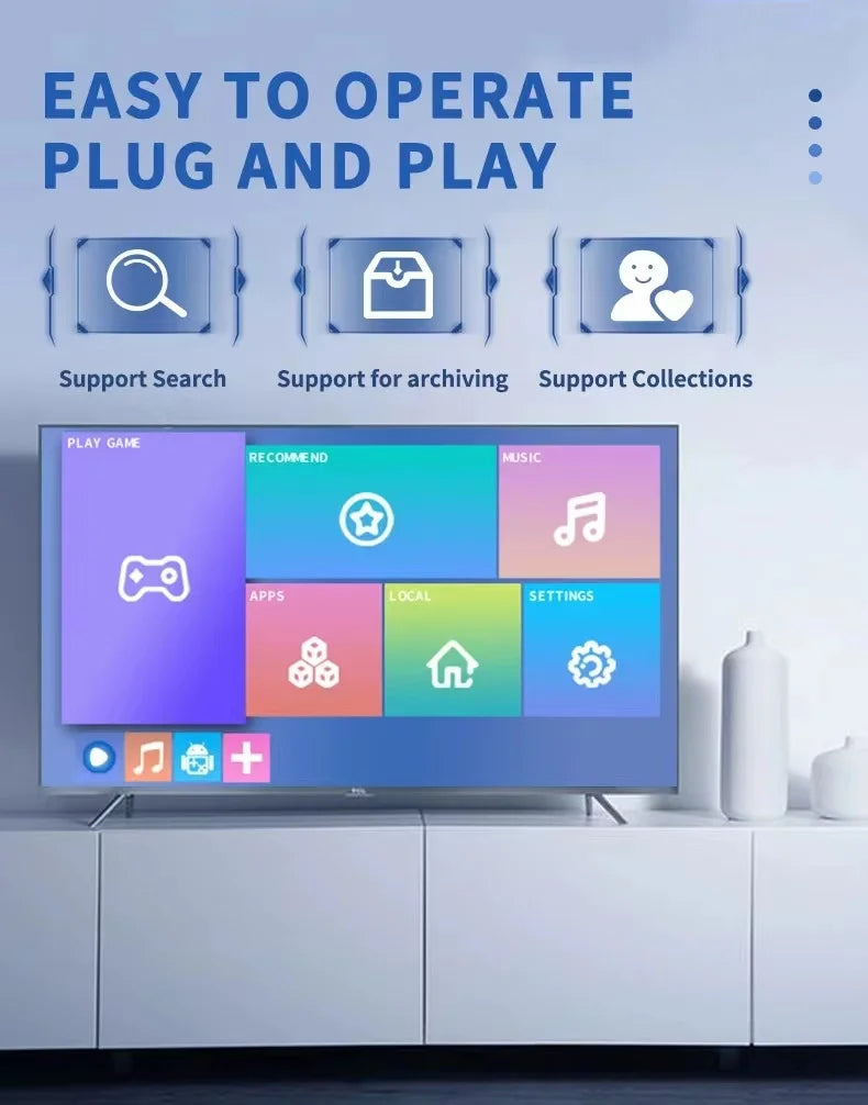 Caja de juegos Retro V6, juego inalámbrico de 2,4G, TV Box, PS1, familia, 4K HD, consola de videojuegos portátil, compatible con multijugador 10000