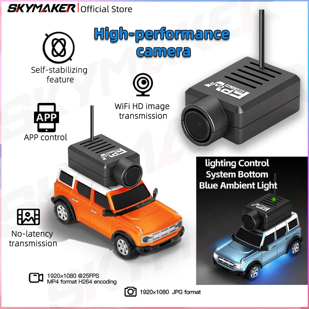 Auto RC WLtoys 1/64 Mini SUV con Cámara FPV 720P y Control por App