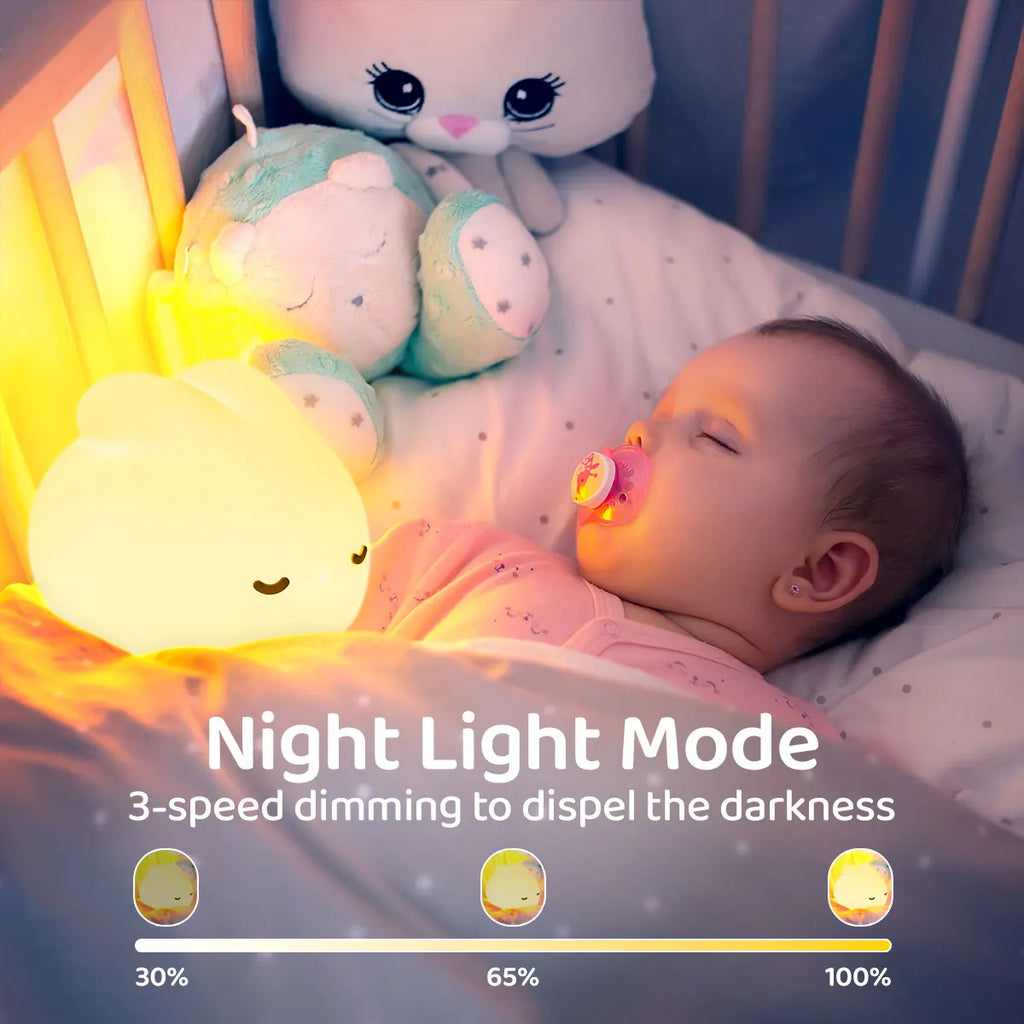 Lámpara de noche de conejo de silicona, luz nocturna de conejo de ensueño, lámpara LED con Sensor táctil, sincronización, decoración de escritorio, regalo de luz nocturna para niños