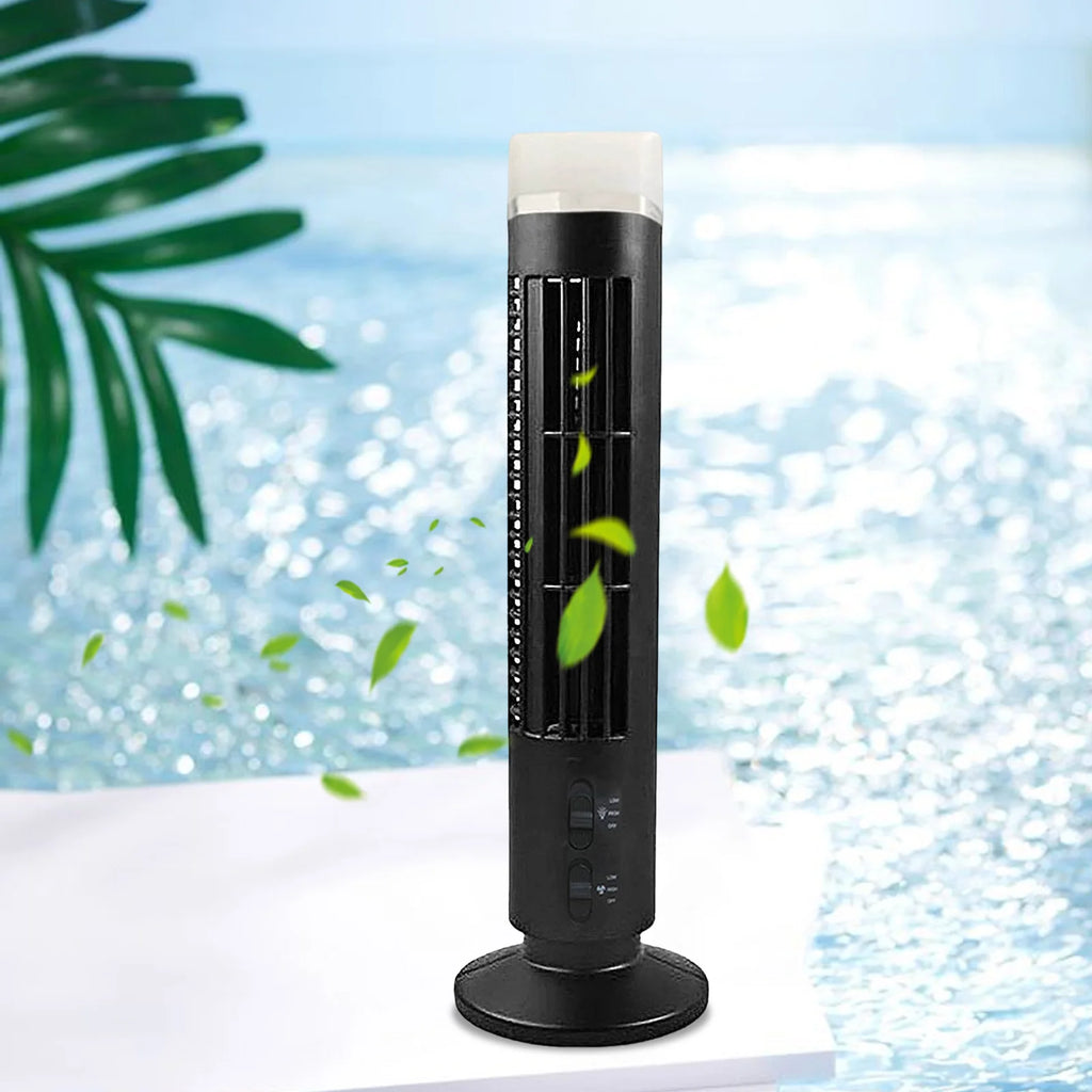 Ventilador de Torre Mini Sin Aspas con Luz y Alimentación USB