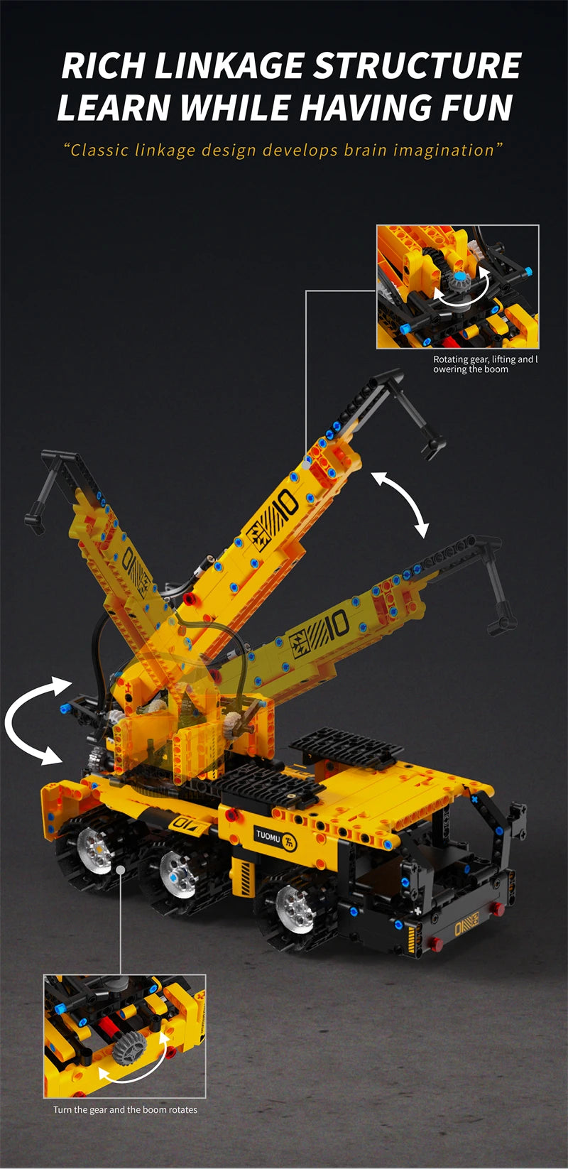 Bloques de construcción programables con brazo mecánico multieje, robot 5 en 1, juguetes de Control remoto, vástago interactivo, regalo de aprendizaje para niños