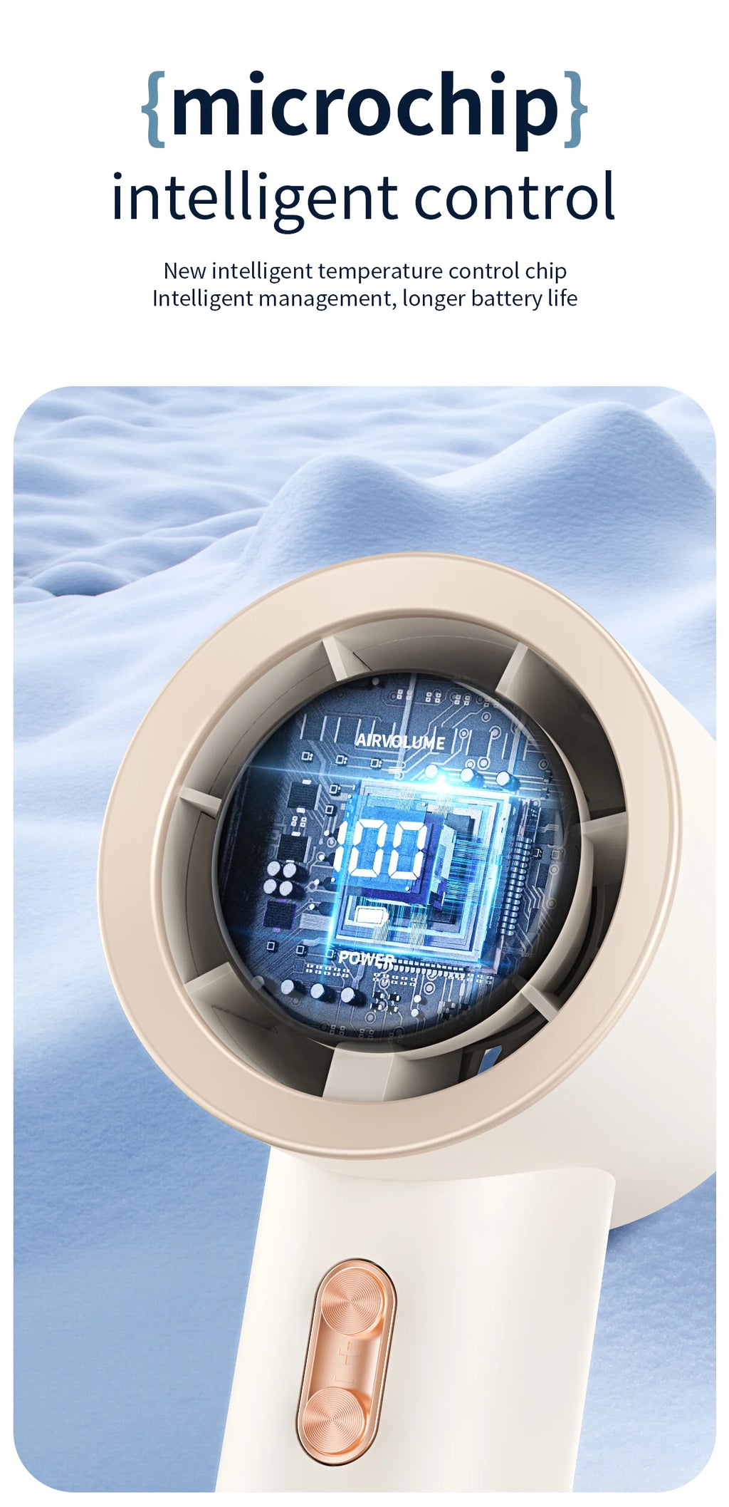 Mini aire acondicionado portátil con ventilador de alta velocidad con seis ventiladores y 199 niveles de ajuste infinito