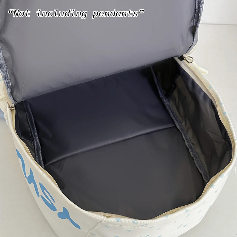 Mochila informal con estampado de estrellas, mochila espaciosa de nailon, bolso suave y duradero para adolescentes, para viajes diarios y viajes cortos