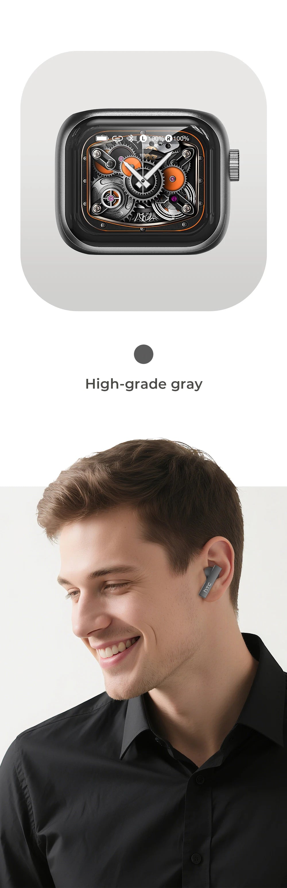 Auriculares TWS Bluetooth con Pantalla Táctil y Traductor IA