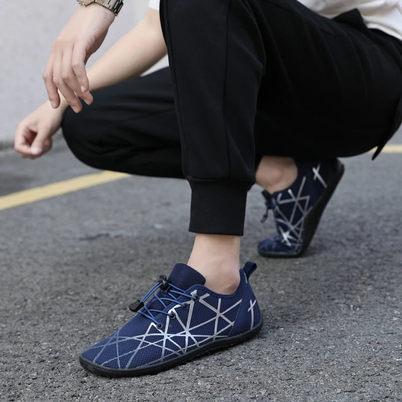 Zapatos informales transpirables para hombre, zapatos de agua ligeros antideslizantes Unisex, zapatos vulcanizados flexibles para mujer, zapatos de senderismo al aire libre 2025